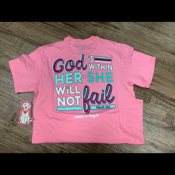 Jadelynn Brooke God is Within Her She Pink Tee - Picture 3 of 6
